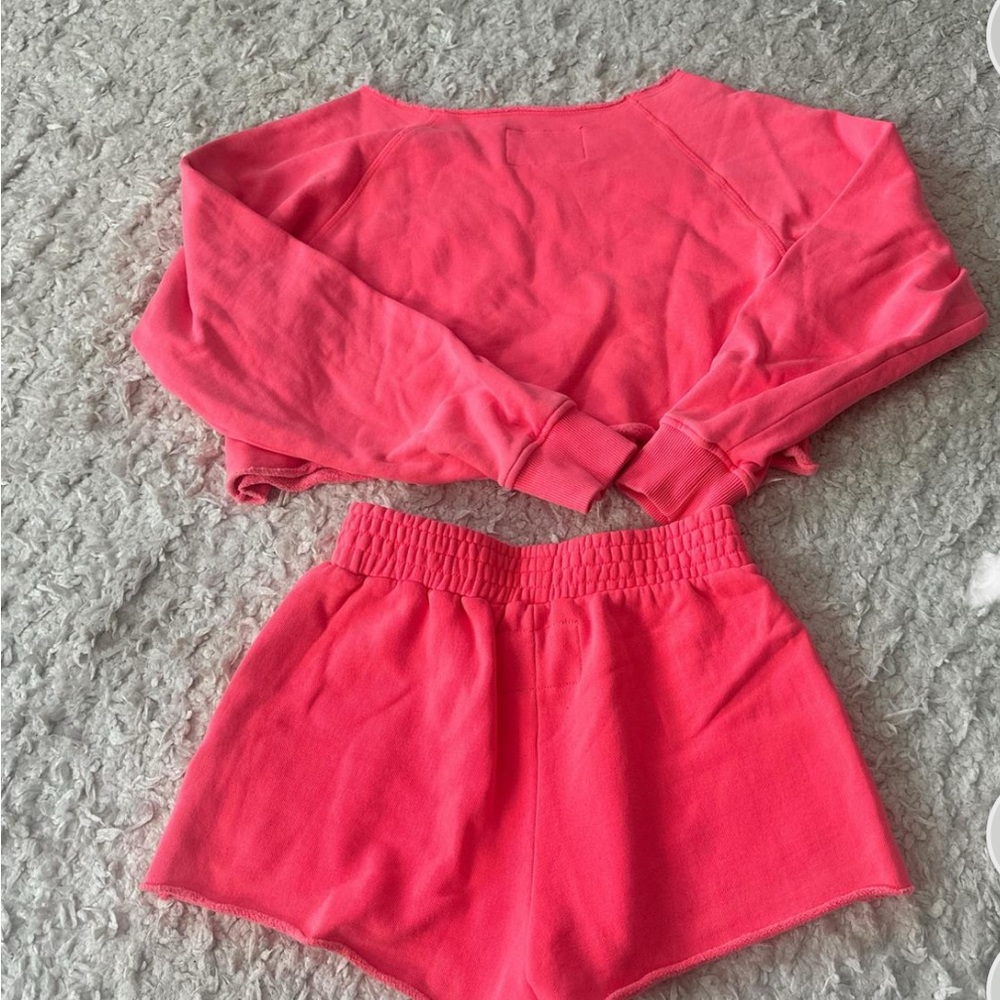 Katie J NYC Neon Pink Lounge Set